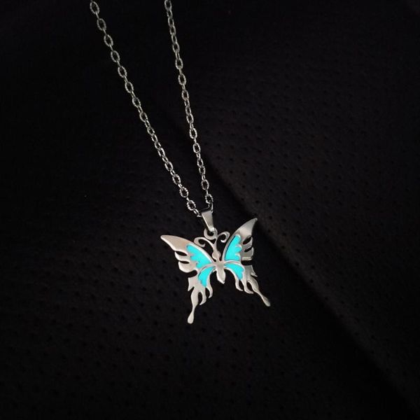 pendant necklaces vintage fluorescence butterfly necklace personality glow in the dark stainless steel women jewelry charm gifts, Silver
pendant necklaces vintage fluorescence butterfly necklace personality glow in the dark stainless steel women jewelry charm gifts, Silver