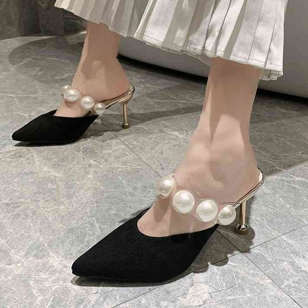 2022 shoes thin heels pu cover toe ladies' slippers luxury slides slipers women shallow high heeled mules pointed designer, Black
2022 shoes thin heels pu cover toe ladies' slippers luxury slides slipers women shallow high heeled mules pointed designer, Black