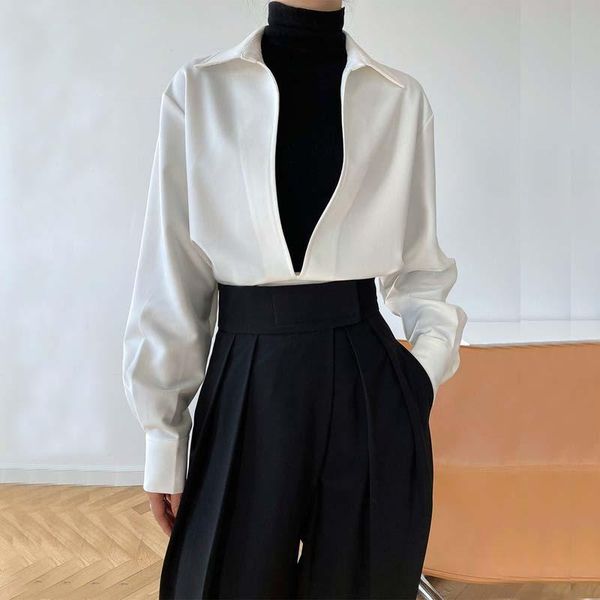 women's blouses & shirts women's elegant blouse 2021 spring deep v-neck office ladies black white shirt female loose long sleeve so
women's blouses & shirts women's elegant blouse 2021 spring deep v-neck office ladies black white shirt female loose long sleeve so