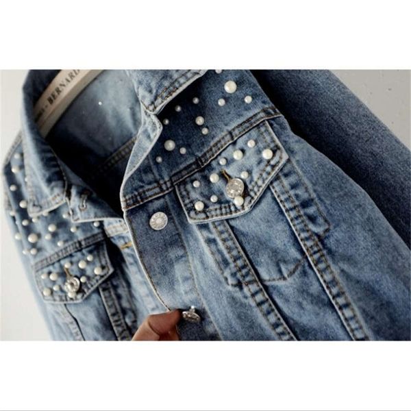 women's jackets coats 2021 short jacket nail pearl loose spring and autumn jeans pi2f, Black;brown
women's jackets coats 2021 short jacket nail pearl loose spring and autumn jeans pi2f, Black;brown
