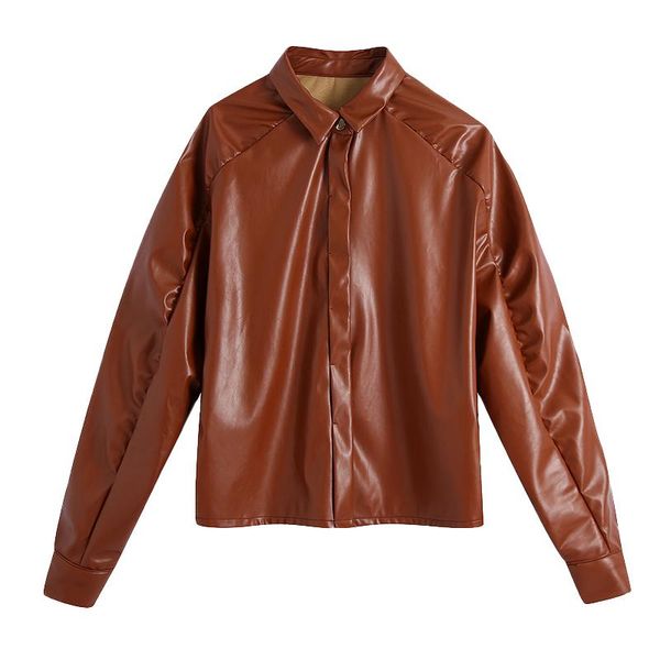 novalya casual fold turn down collar blouses women fashion brown pu leather shirts elegant long sleeve female ladies women's &, White
novalya casual fold turn down collar blouses women fashion brown pu leather shirts elegant long sleeve female ladies women's &, White