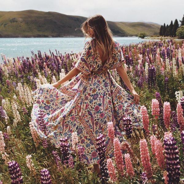 boho vintage loose maxi dress women v neck chic dresses summer clothes beach party floral hippie long a640 women's swimwear, White;black
boho vintage loose maxi dress women v neck chic dresses summer clothes beach party floral hippie long a640 women's swimwear, White;black