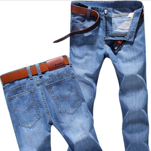 men's pants men light blue denim jeans straight fit long good quality male cotton thin casual cowboy trousers 38 nohm, Black
men's pants men light blue denim jeans straight fit long good quality male cotton thin casual cowboy trousers 38 nohm, Black