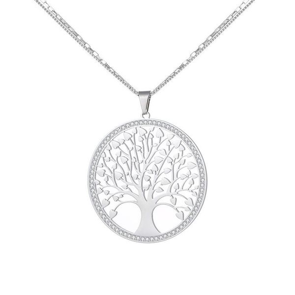 pendant necklaces women necklace heart tree of life charm stainless steel double layer chain fashion jewelry elegant friendship party gift, Silver
pendant necklaces women necklace heart tree of life charm stainless steel double layer chain fashion jewelry elegant friendship party gift, Silver