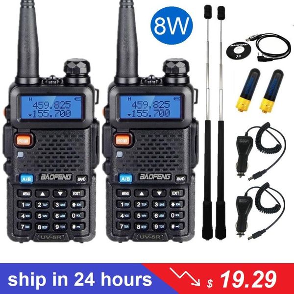 2pcs real 8w baofeng uv-5r walkie talkie uv 5r radio amateur ham cb station uv5r dual band transceiver 10km intercom
2pcs real 8w baofeng uv-5r walkie talkie uv 5r radio amateur ham cb station uv5r dual band transceiver 10km intercom