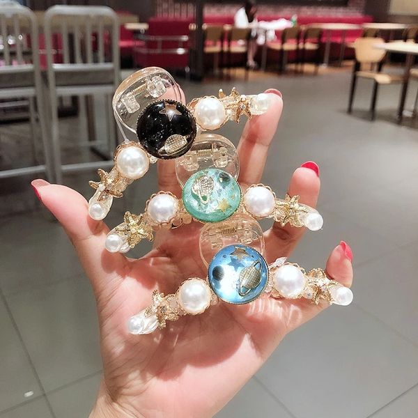 exquisite beautiful starry sky series starfish imitation pearl grab clip temperament fashion women hairpins hair accessories, Slivery;white
exquisite beautiful starry sky series starfish imitation pearl grab clip temperament fashion women hairpins hair accessories, Slivery;white