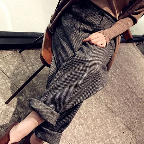 women's jeans arrival spring autumn korea fashion women high waist woolen loose plaid pants plus size femme casual wide leg v135 g, Blue
women's jeans arrival spring autumn korea fashion women high waist woolen loose plaid pants plus size femme casual wide leg v135 g, Blue