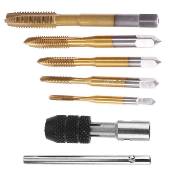 professional hand tool sets 6pcs titanium coating tapping threading drill wrench m3-m8 hss screwdriver tap holder power repair tools
professional hand tool sets 6pcs titanium coating tapping threading drill wrench m3-m8 hss screwdriver tap holder power repair tools