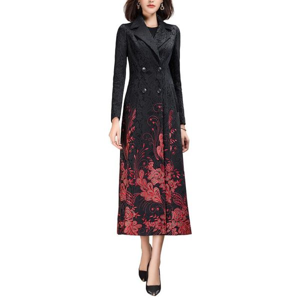 women's trench coats 2021 spring arrival fashion casual womens floral print long coat, Tan;black
women's trench coats 2021 spring arrival fashion casual womens floral print long coat, Tan;black