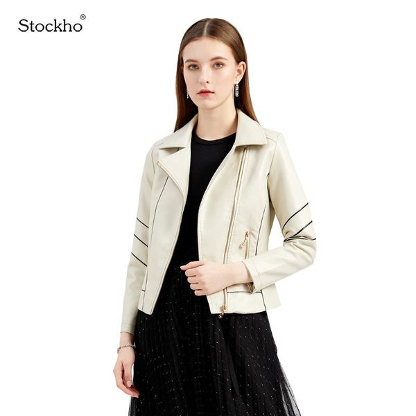 women's leather & faux women's jacket spring and autumn short pu fashion slim ladies motorcycle riding clothes casual, Black
women's leather & faux women's jacket spring and autumn short pu fashion slim ladies motorcycle riding clothes casual, Black
