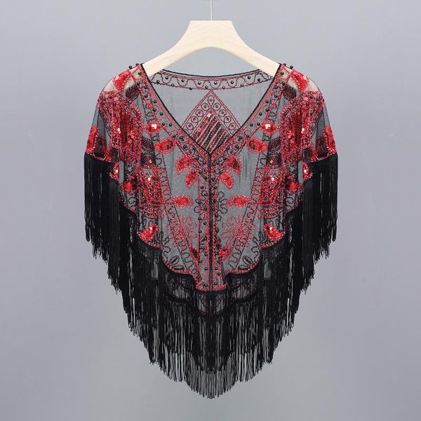 women's jackets fashion short gauze small shawl tasse loose cape 2021 listed beaded sequins outer blouse banquet party elegant, Black;brown
women's jackets fashion short gauze small shawl tasse loose cape 2021 listed beaded sequins outer blouse banquet party elegant, Black;brown