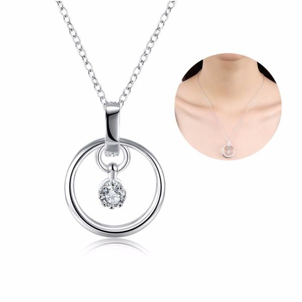 fine silver plated necklace fashion jewelry chain crystal necklaces & pendants women men collar classic round inlaid zircon pendant
fine silver plated necklace fashion jewelry chain crystal necklaces & pendants women men collar classic round inlaid zircon pendant