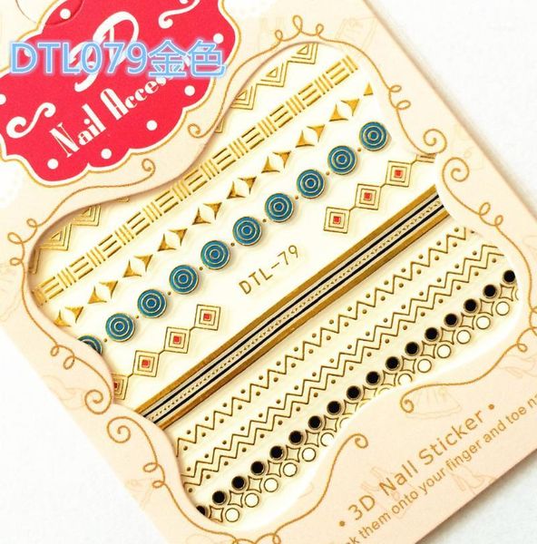 styles fashion nails art manicure 3d gold decorations design back glue nail stickers for tips beauty1, Black
styles fashion nails art manicure 3d gold decorations design back glue nail stickers for tips beauty1, Black