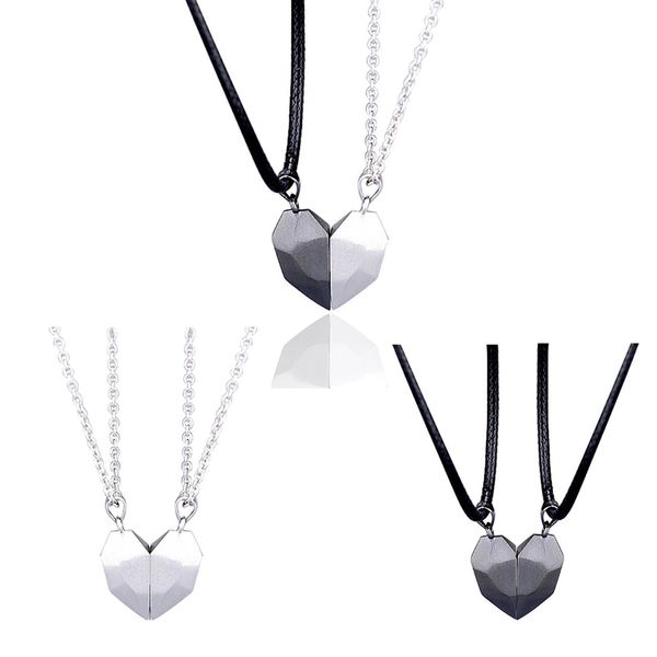 2pcs magnetic couple necklaces lovers heart pendant distance faceted charm necklace women valentine's day friendship gift, Silver
2pcs magnetic couple necklaces lovers heart pendant distance faceted charm necklace women valentine's day friendship gift, Silver