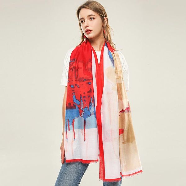 scarves 2021 women keep warm cotton linen scarf lady soft wraps watercolor painting print shawls female elegant hijab 180x90cm, Blue;gray
scarves 2021 women keep warm cotton linen scarf lady soft wraps watercolor painting print shawls female elegant hijab 180x90cm, Blue;gray