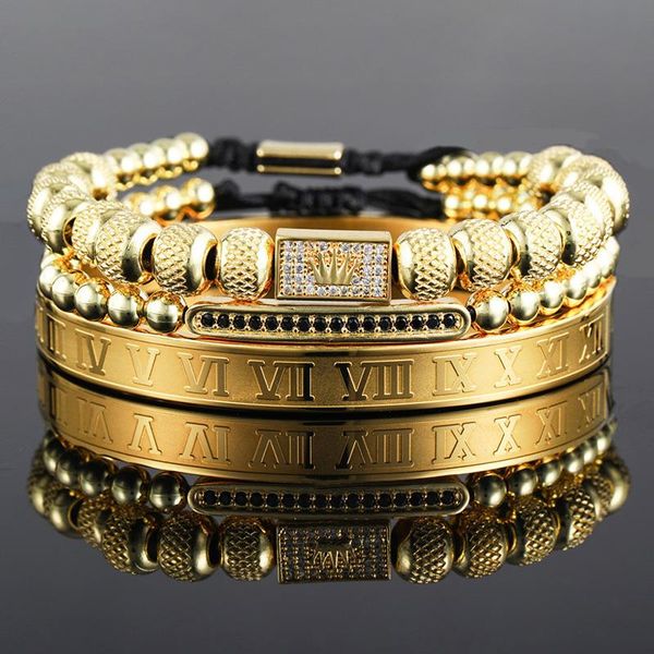 beaded, strands luxury copper beads crown bracelets stainless steel bangle 3pc/sets mens jewellery friends royal pulsera hombre men jewelry, Black
beaded, strands luxury copper beads crown bracelets stainless steel bangle 3pc/sets mens jewellery friends royal pulsera hombre men jewelry, Black