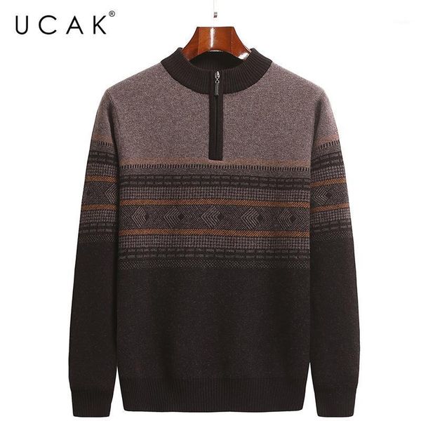 men's sweaters ucak brand classic pure merino wool men o-neck striped streetwear sweater pull homme autumn winter thick pullover u1302, White;black
men's sweaters ucak brand classic pure merino wool men o-neck striped streetwear sweater pull homme autumn winter thick pullover u1302, White;black