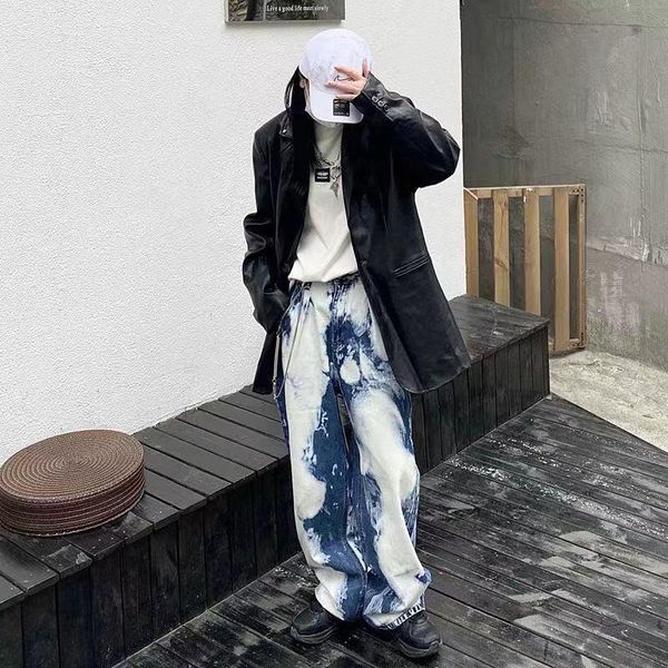 men's jeans 2021 bleached washed streetwear japan loose wide leg pants fashion personality casual blue color trousers
men's jeans 2021 bleached washed streetwear japan loose wide leg pants fashion personality casual blue color trousers
