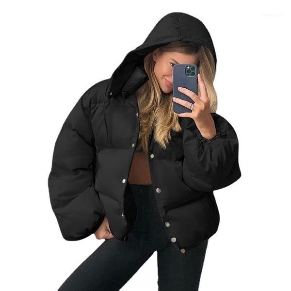 women's down & parkas orange puffer shein clothing 2021 winter coat loose casual short-breasted hooded long-sleeved cotton jacket, Black
women's down & parkas orange puffer shein clothing 2021 winter coat loose casual short-breasted hooded long-sleeved cotton jacket, Black