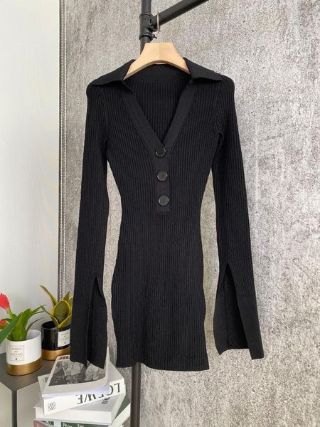 casual dresses 2021 ladies fashion long sleeve v-neck knit dress 1223, Black;gray
casual dresses 2021 ladies fashion long sleeve v-neck knit dress 1223, Black;gray