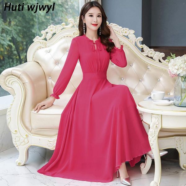 casual dresses 2021 vintage chiffon white maxi dress plus size autumn winter long sleeve black elegant women bodycon party vestido, Black;gray
casual dresses 2021 vintage chiffon white maxi dress plus size autumn winter long sleeve black elegant women bodycon party vestido, Black;gray