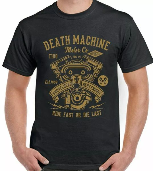 biker t-shirt death machine mens motorbike motorcycle bike harley indian, White;black
biker t-shirt death machine mens motorbike motorcycle bike harley indian, White;black
