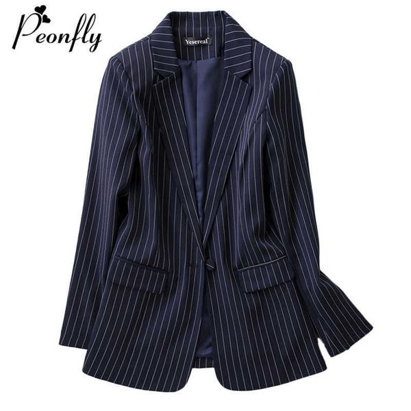 fashion striped printed blazer women spring casual long sleeve coat korean style single button feminino blue 210930, White;black
fashion striped printed blazer women spring casual long sleeve coat korean style single button feminino blue 210930, White;black