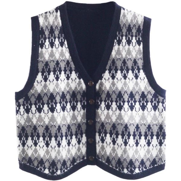 collar sleeveless knitted women vest printing korea fashion autumn winter vintage style loose 2021 tide women's vests, Black;white
collar sleeveless knitted women vest printing korea fashion autumn winter vintage style loose 2021 tide women's vests, Black;white