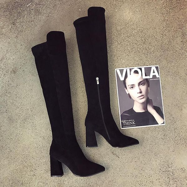 boots 2021 women winter fashion 8.5cm high heels lady warm fur knee club stretch black pointed toe zippers shoes
boots 2021 women winter fashion 8.5cm high heels lady warm fur knee club stretch black pointed toe zippers shoes