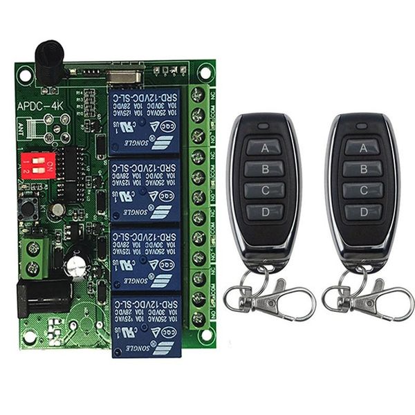remote controlers universal wireless control switch dc 12v 4ch 10a relay receiver module with 4 channel rf 433 mhz transmitter
remote controlers universal wireless control switch dc 12v 4ch 10a relay receiver module with 4 channel rf 433 mhz transmitter