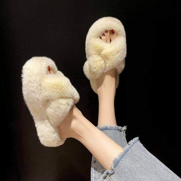 slippers 4cm warm woman shoes 2021 fashion spring faux fur women slip on flip flops female slides size 43, Black
slippers 4cm warm woman shoes 2021 fashion spring faux fur women slip on flip flops female slides size 43, Black