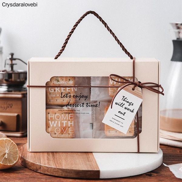 gift wrap 5pcs 22x15x5cm enjoy handle paper box with window biscuit baking caramel cookies packaging wedding birthday party
gift wrap 5pcs 22x15x5cm enjoy handle paper box with window biscuit baking caramel cookies packaging wedding birthday party