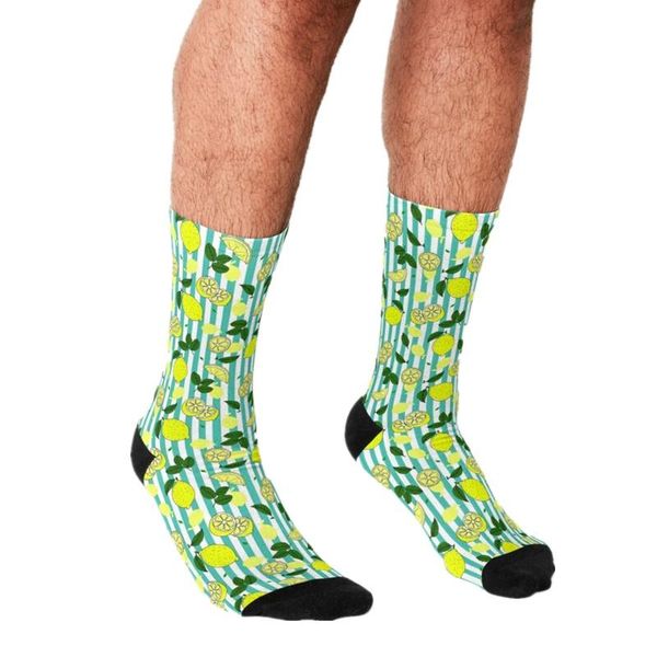 men's socks funny summer lemons blue stripes pattern printed hip hop men happy cute boys street style crazy for, Black
men's socks funny summer lemons blue stripes pattern printed hip hop men happy cute boys street style crazy for, Black