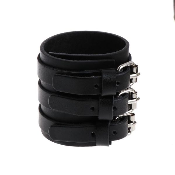 charm bracelets 260x60mm 3 strand triple strap faux leather cuff wrap wtistband bracelet punk, Golden;silver
charm bracelets 260x60mm 3 strand triple strap faux leather cuff wrap wtistband bracelet punk, Golden;silver