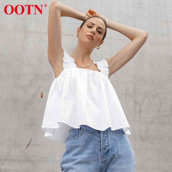 ootn cotton ruffled sleeveless vest female loose casual tank square collar women summer white tank plain camisole 210413
ootn cotton ruffled sleeveless vest female loose casual tank square collar women summer white tank plain camisole 210413