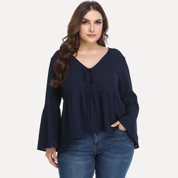 t-shirt hy30232# spring summer large flared sleeve t-shirt loose solid v-neck women's top, White
t-shirt hy30232# spring summer large flared sleeve t-shirt loose solid v-neck women's top, White