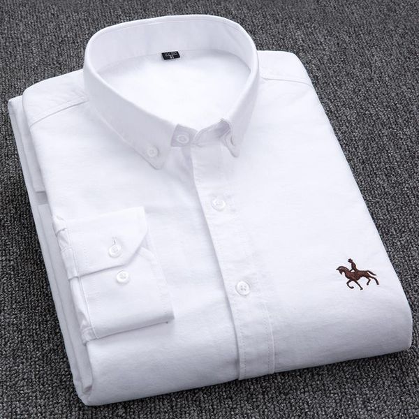 men's casual shirts 100% cotton oxford shirt long sleeve embroidered horse without pocket solid yellow dress men plus size 5xl6xl, White;black
men's casual shirts 100% cotton oxford shirt long sleeve embroidered horse without pocket solid yellow dress men plus size 5xl6xl, White;black