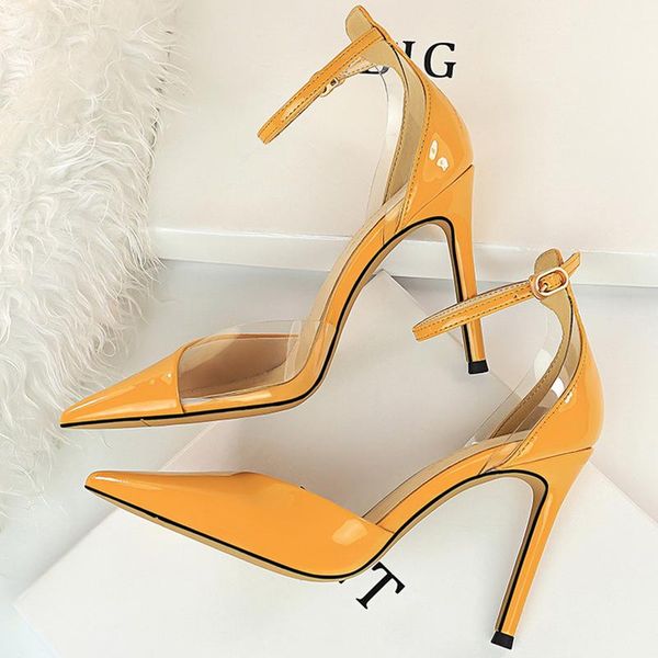 dress shoes 2021 women 10cm high heels yellow sandals lady leather stripper strap transparent sandles wedding bridal prom pleaser, Black
dress shoes 2021 women 10cm high heels yellow sandals lady leather stripper strap transparent sandles wedding bridal prom pleaser, Black