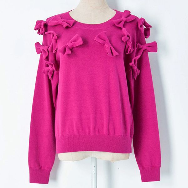 women's sweaters brand design 2021 runway o-neck clothes 3d handmade bow knot rose red ladies sweet elegant sweater women jumper pullov, White;black
women's sweaters brand design 2021 runway o-neck clothes 3d handmade bow knot rose red ladies sweet elegant sweater women jumper pullov, White;black