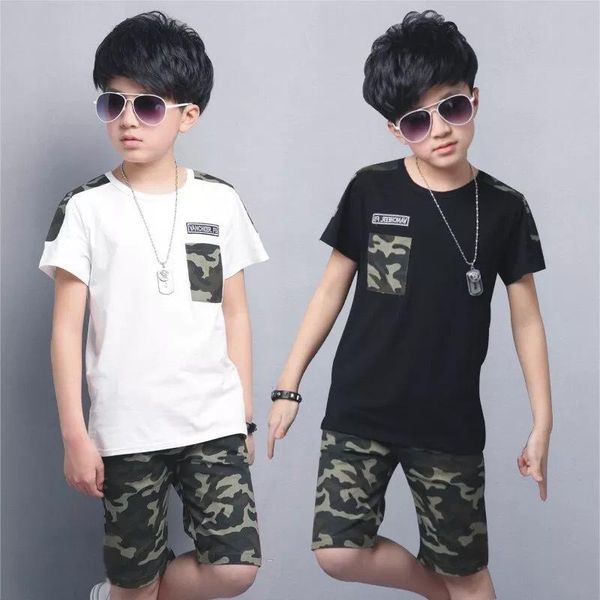 clothing sets summer children boy clothes kids 2pcs short sleeves t-shirt suits camouflage shorts child, White
clothing sets summer children boy clothes kids 2pcs short sleeves t-shirt suits camouflage shorts child, White