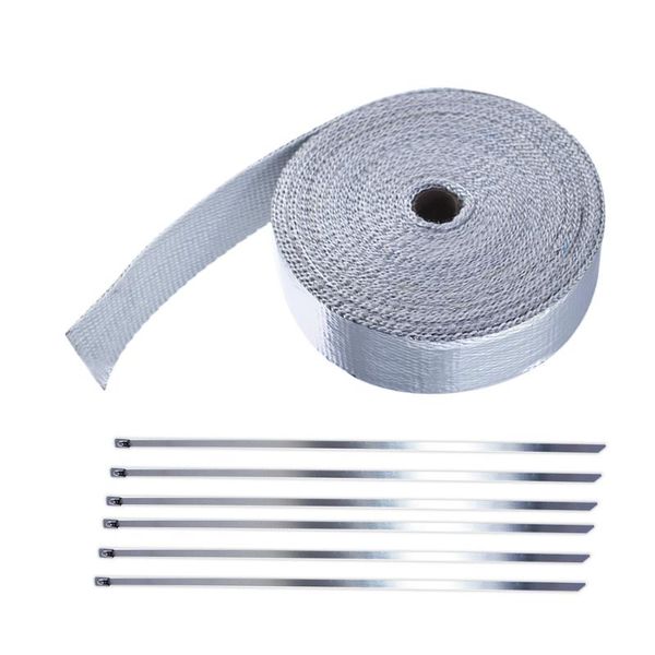 motorcycle exhaust system silver pipe insulation thermal heat wrap 2" x 50' header
motorcycle exhaust system silver pipe insulation thermal heat wrap 2" x 50' header