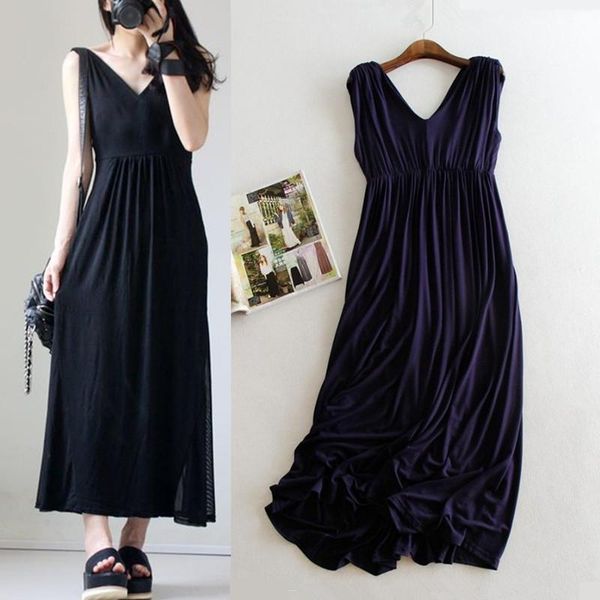 casual dresses spring summer 2021 woman tank dress modal camisole elastic female home beach v-neck camis #02, Black;gray
casual dresses spring summer 2021 woman tank dress modal camisole elastic female home beach v-neck camis #02, Black;gray