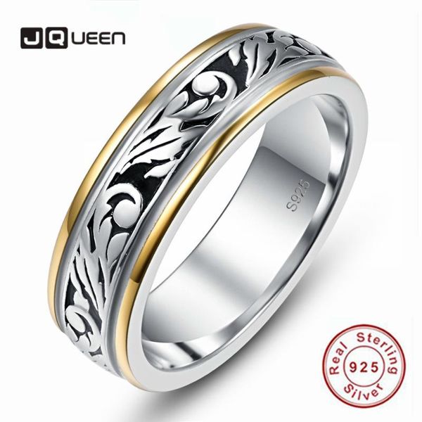 cluster rings jqueen 6mm retro carved two-color plated 925 sterling silver ring for men and women engagement wedding, Golden;silver
cluster rings jqueen 6mm retro carved two-color plated 925 sterling silver ring for men and women engagement wedding, Golden;silver