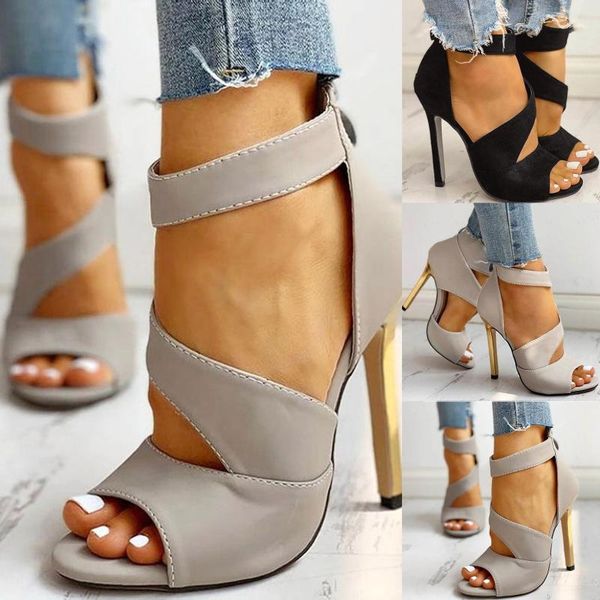 sandals ankle strap high heels party shoes for women peep toe fashion solid color zipper gladiator, Black
sandals ankle strap high heels party shoes for women peep toe fashion solid color zipper gladiator, Black