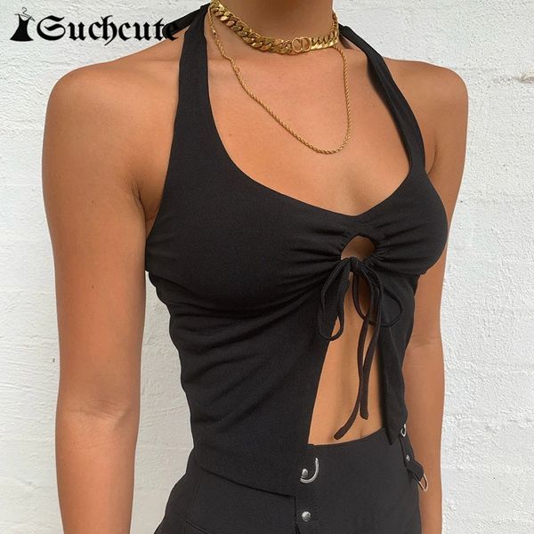 women's tanks & camis gothic streetwear solid black halter for women lace up slim outfits summer party clubwear tank har, White
women's tanks & camis gothic streetwear solid black halter for women lace up slim outfits summer party clubwear tank har, White