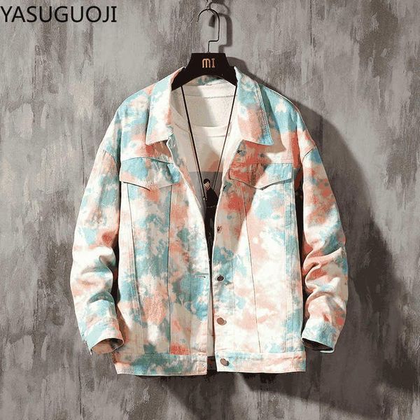 men's jackets yasuguoji 2021 streetwear camouflage denim jacket men hip hop fashion loose jean cowboy spring autumn mens, Black;brown
men's jackets yasuguoji 2021 streetwear camouflage denim jacket men hip hop fashion loose jean cowboy spring autumn mens, Black;brown