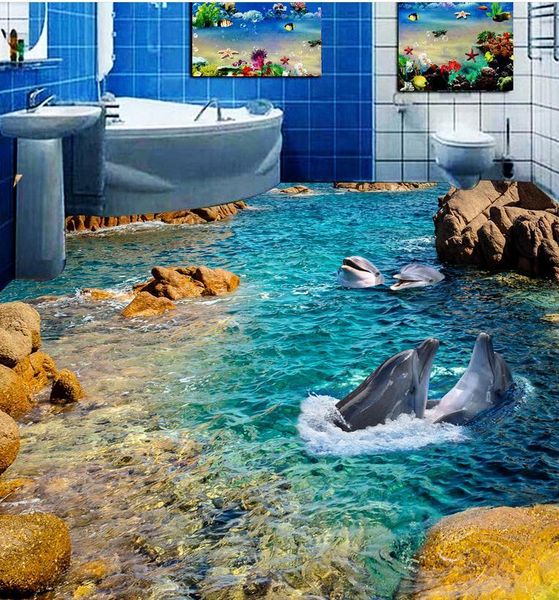 wallpapers pvc floor sticker painting murals modern custom 3d mural dolphin sea washroom bathroom bedroom flooring
wallpapers pvc floor sticker painting murals modern custom 3d mural dolphin sea washroom bathroom bedroom flooring