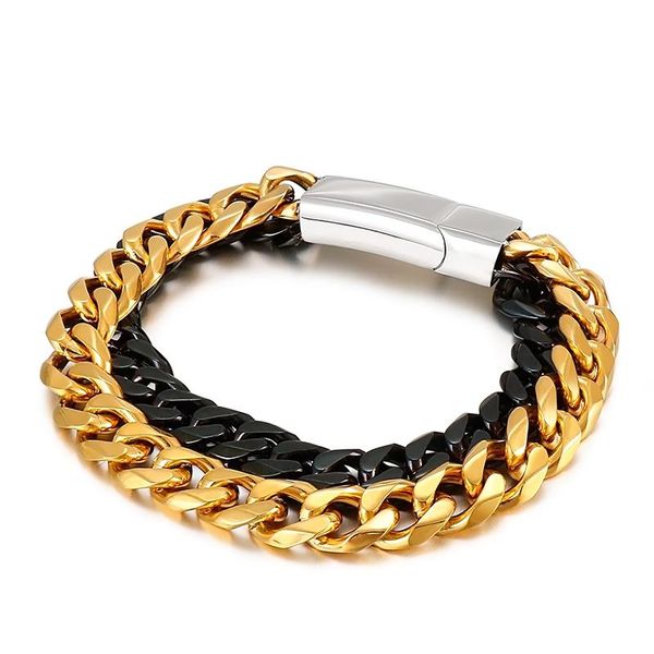 link, chain 78g 14mm 8.8 inch stainless steel link bracelet double curb for mens jewelry father gifts.boyfriends gifts.holiday, Black
link, chain 78g 14mm 8.8 inch stainless steel link bracelet double curb for mens jewelry father gifts.boyfriends gifts.holiday, Black