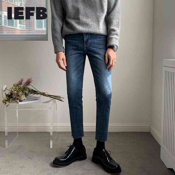 iefb spring autumn blue jeans men's korean fashion slim feet men's holes ankle-length denim trousers for male bottoms 9y4546 21052
iefb spring autumn blue jeans men's korean fashion slim feet men's holes ankle-length denim trousers for male bottoms 9y4546 21052