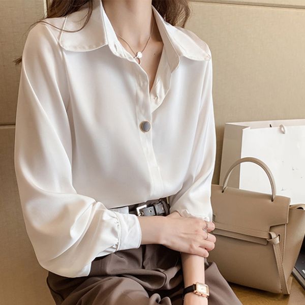 women's blouses & shirts plus size 4xl turn-down collar long sleeve single breasted autumn casual for women solid office ladies to, White
women's blouses & shirts plus size 4xl turn-down collar long sleeve single breasted autumn casual for women solid office ladies to, White